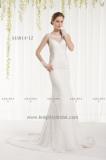 Lace Applique Beaded V-Neck Sleeveless  WEDDING DRESS